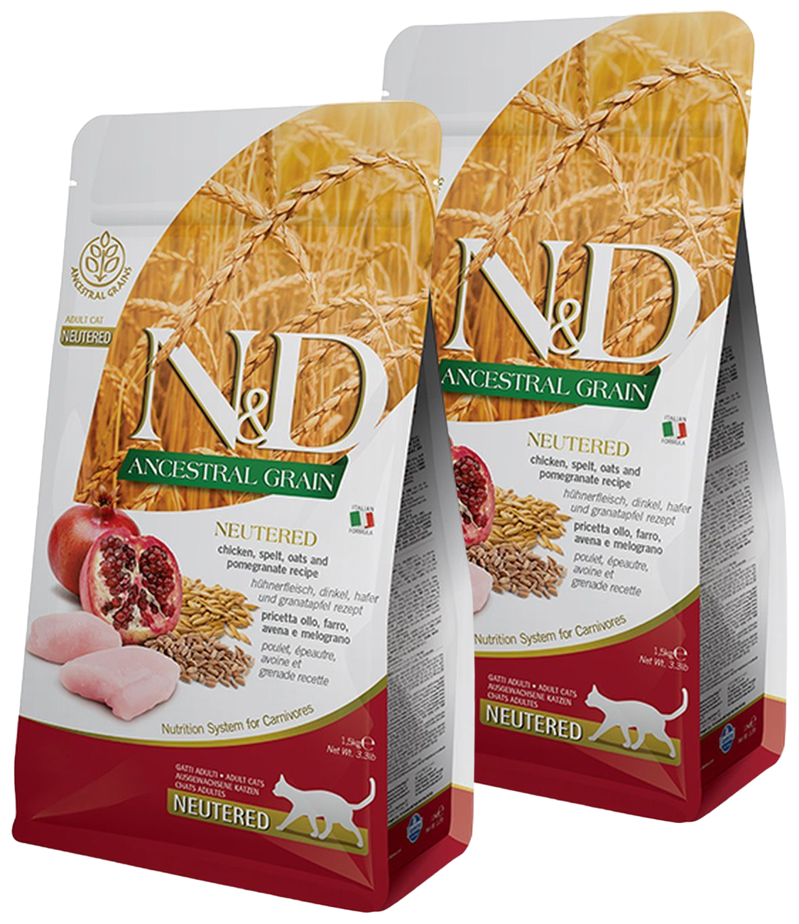 FARMINA FARMINA CAT N&D ANCESTRAL GRAIN NEUTERED CHICKEN & POMEGRANATE низкозерновой для в
FARMINA FARMINA CAT N&D ANCESTRAL GRAIN NEUTERED CHICKEN & POMEGRANATE низкозерновой для в