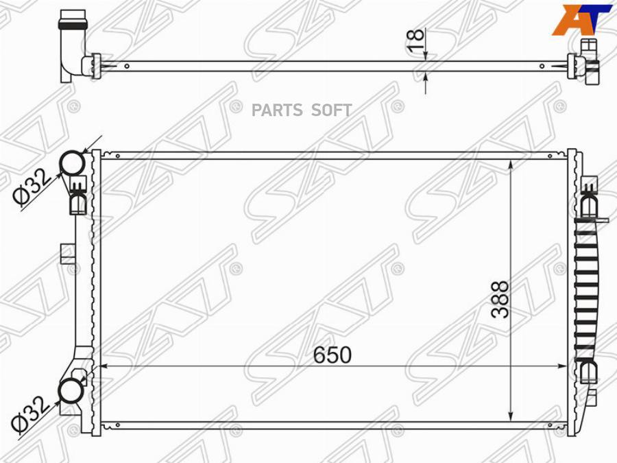 SAT Радиатор AUDI A3/S3 12-/TT 14-/SKODA OCTAVIA 13-/SUPERB 15-/VOLKSWAGEN GOLF 12-/PASSAT
SAT Радиатор AUDI A3/S3 12-/TT 14-/SKODA OCTAVIA 13-/SUPERB 15-/VOLKSWAGEN GOLF 12-/PASSAT