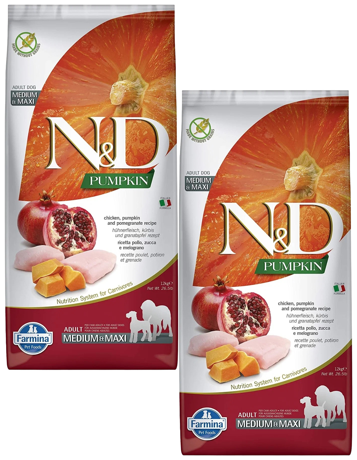 FARMINA FARMINA DOG N&D GRAIN FREE PUMPKIN ADULT MEDIUM & MAXI CHICKEN & POMEGRANATE беззе
FARMINA FARMINA DOG N&D GRAIN FREE PUMPKIN ADULT MEDIUM & MAXI CHICKEN & POMEGRANATE беззе