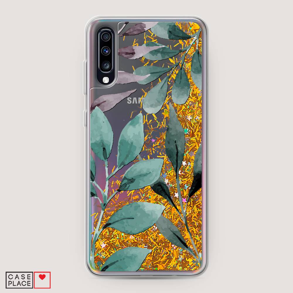 Жидкий чехол с блестками "Листы цветов" на Samsung Galaxy A70, 28190-1
Жидкий чехол с блестками "Листы цветов" на Samsung Galaxy A70, 28190-1
