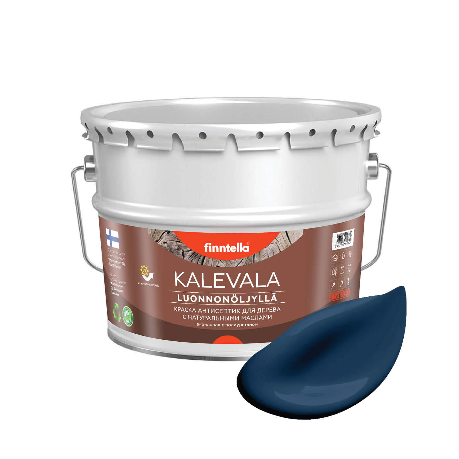 Краска для дерева и деревянных фасадов FINNTELLA KALEVALA, с натуральным маслом и полиурет, Синий, KALEVALA NLC
Краска для дерева и деревянных фасадов FINNTELLA KALEVALA, с натуральным маслом и полиурет, Синий, KALEVALA NLC