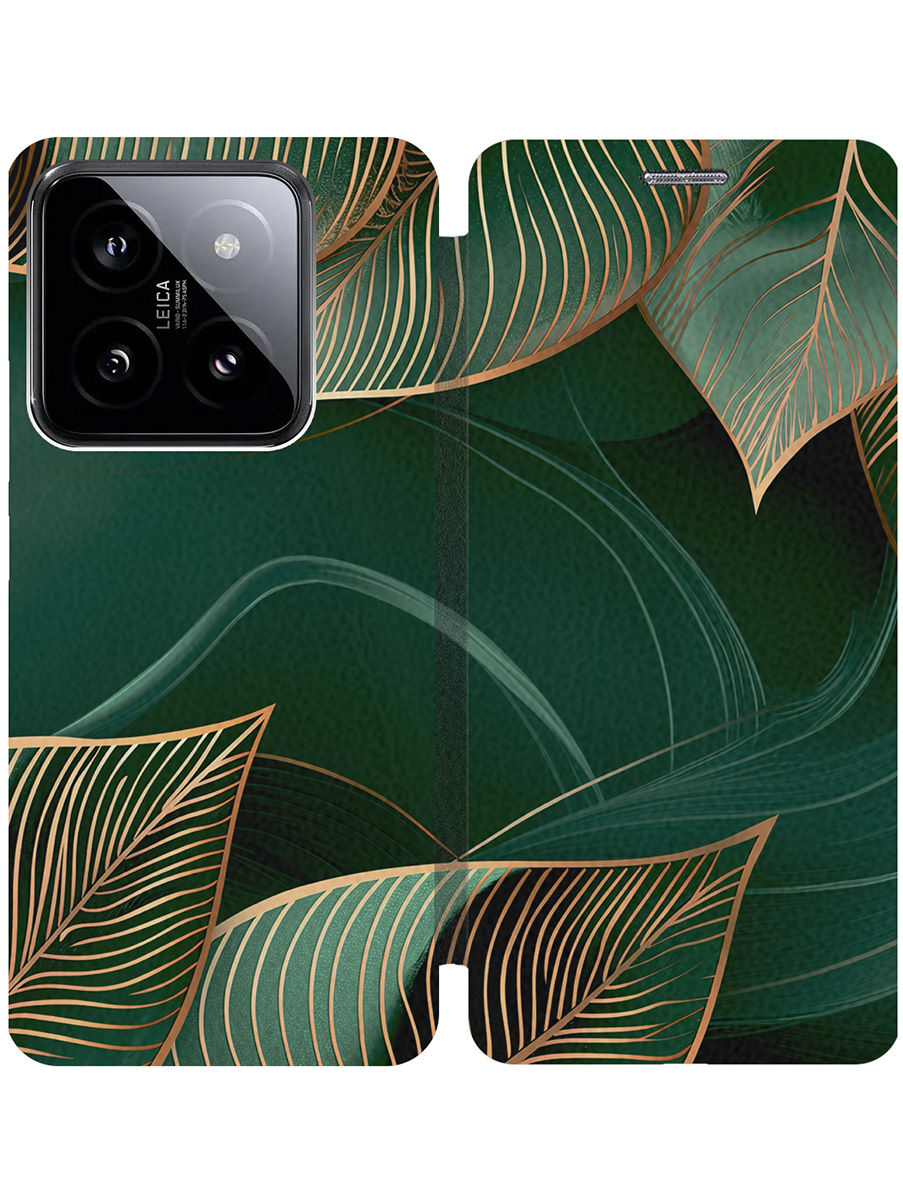 Чехол-книжка на Xiaomi 14 Pro с принтом "Малахитовые листья" черный, Зеленый;черный, 777771041
Чехол-книжка на Xiaomi 14 Pro с принтом "Малахитовые листья" черный, Зеленый;черный, 777771041