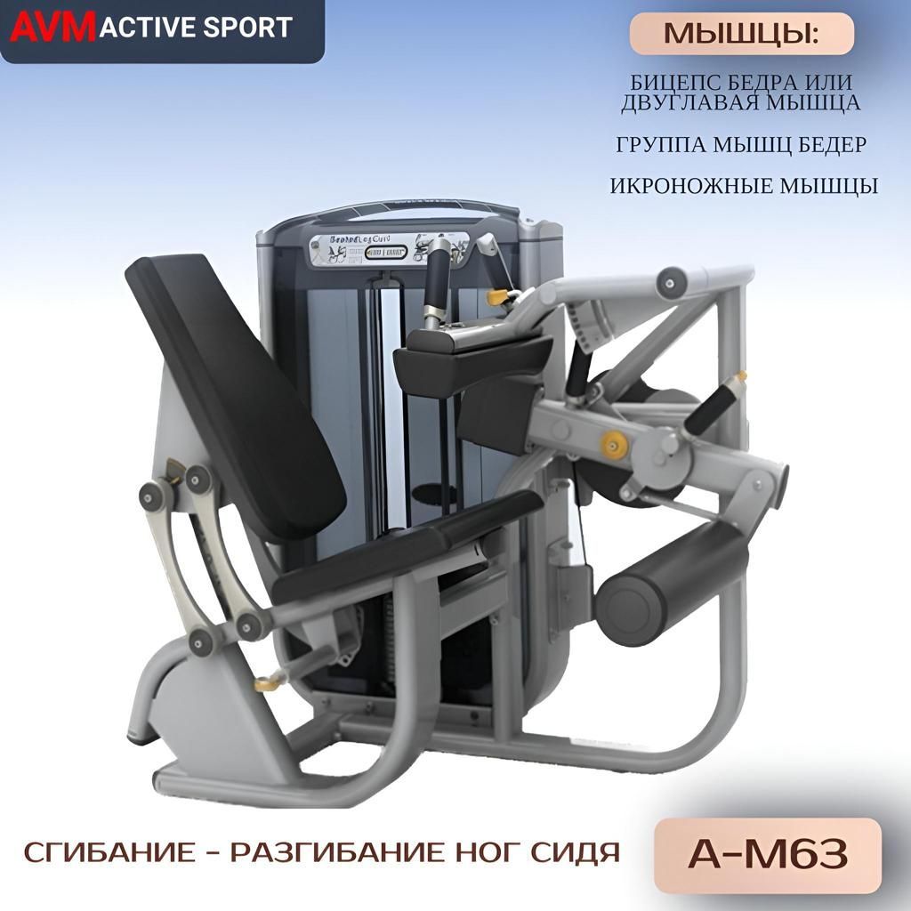 Сгибание-разгибание ног сидя AVM A-M63 тренажер для зала профессиональный силовой, Серебристый
Сгибание-разгибание ног сидя AVM A-M63 тренажер для зала профессиональный силовой, Серебристый