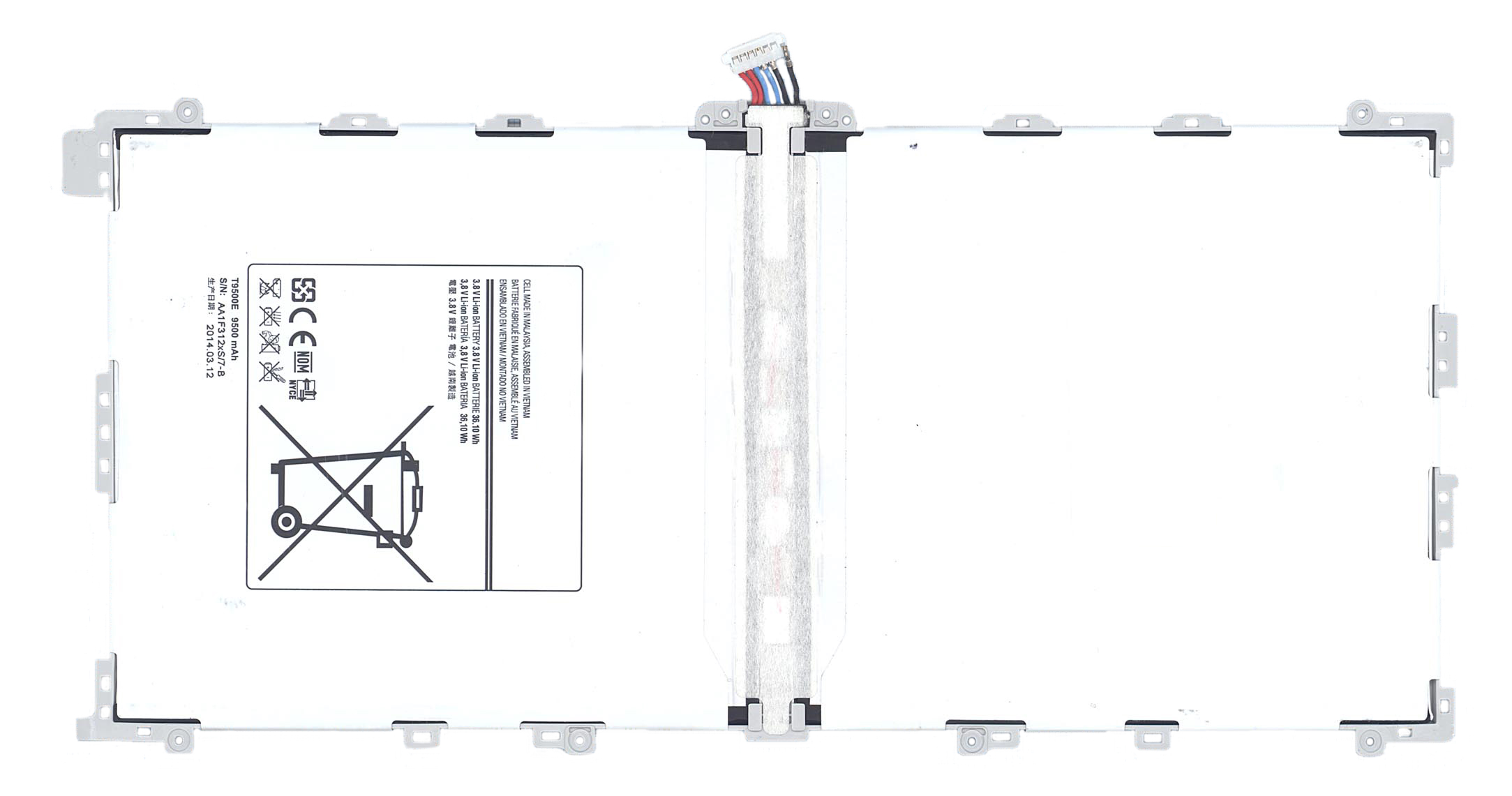 Аккумуляторная батарея T9500C/T9500E для Samsung Galaxy Note Pro 12.2 SM-P905/ SM-P9000, Белый, T9500C, T9500E
Аккумуляторная батарея T9500C/T9500E для Samsung Galaxy Note Pro 12.2 SM-P905/ SM-P9000, Белый, T9500C, T9500E