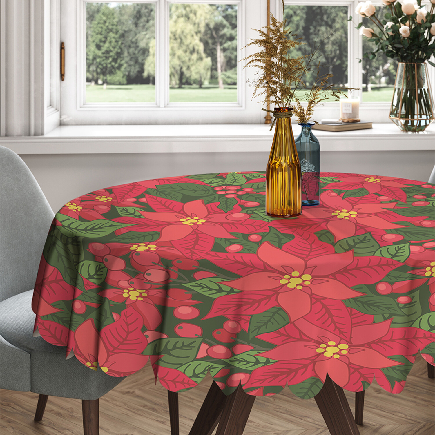 Скатерть круглая тканевая на стол JoyArty с рисунком "Паттерн из пуансеттии" 150x150 см, Красный, Паттерн из пуансеттии
Скатерть круглая тканевая на стол JoyArty с рисунком "Паттерн из пуансеттии" 150x150 см, Красный, Паттерн из пуансеттии