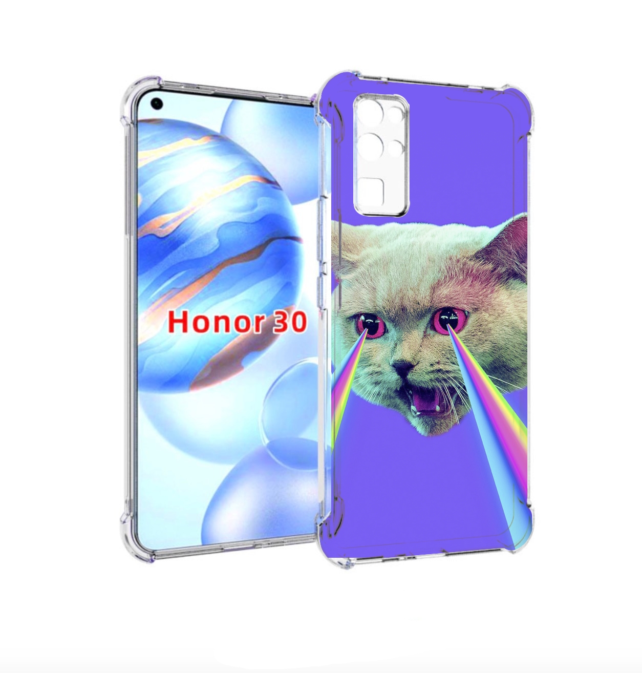 Чехол бампер MyPads кот с радугой в глазах для Honor 30 (BMH-AN1, Прозрачный, Tocco
Чехол бампер MyPads кот с радугой в глазах для Honor 30 (BMH-AN1, Прозрачный, Tocco