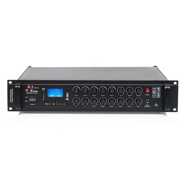 Pasystem Lev-350dc - Трансляционный микшер-усилитель 5 зон с Mp3-bt-fm плеером и модулем E
Pasystem Lev-350dc - Трансляционный микшер-усилитель 5 зон с Mp3-bt-fm плеером и модулем E