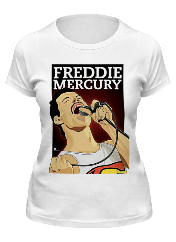 фото Футболка женская printio freddie mercury - queen белая l