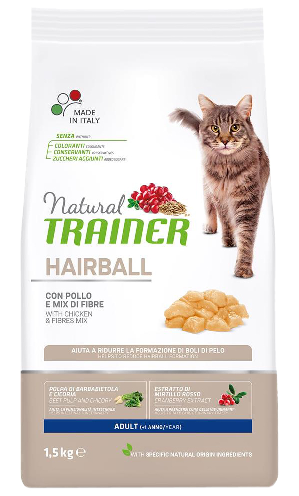 TRAINER TRAINER NATURAL ADULT CAT HAIRBALL для взрослых кошек для вывода шерсти (1,5 + 1,5
TRAINER TRAINER NATURAL ADULT CAT HAIRBALL для взрослых кошек для вывода шерсти (1,5 + 1,5
