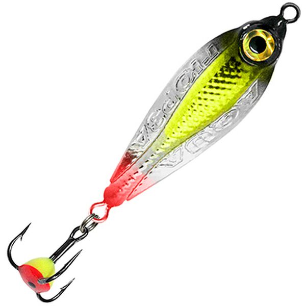 фото Блесна зимняя aqua гюрза 32,0g 04 (серебро, желто-зеленый флюрик) 2 шт..