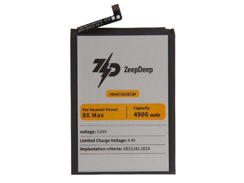 Аккумулятор для телефона ZeepDeep HB4073A5ECW 3000 мА/ч Honor, Honor 8X Max / Note 10 / Mate 20X
Аккумулятор для телефона ZeepDeep HB4073A5ECW 3000 мА/ч Honor, Honor 8X Max / Note 10 / Mate 20X