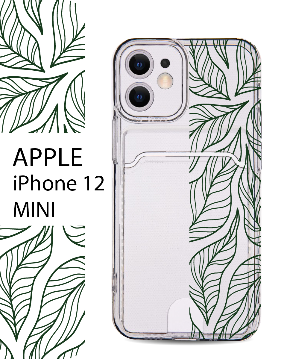 Чехол на Apple iPhone 12 Mini с карманом для банковской карты и принтом, Зеленый;черный, Apple iPhone 12 Mini
Чехол на Apple iPhone 12 Mini с карманом для банковской карты и принтом, Зеленый;черный, Apple iPhone 12 Mini