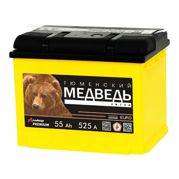 Аккумулятор 55 а/ч Тюменский медведь 525A (прямая полярность)(242*175*190)(с индикатором)
Аккумулятор 55 а/ч Тюменский медведь 525A (прямая полярность)(242*175*190)(с индикатором)