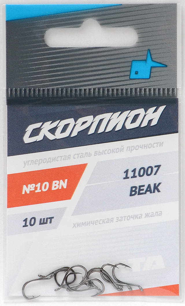 Одинарные крючки Beak классические №10, оголовок с колечком, загнутое острие, с бородкой, Черный, Beak
Одинарные крючки Beak классические №10, оголовок с колечком, загнутое острие, с бородкой, Черный, Beak