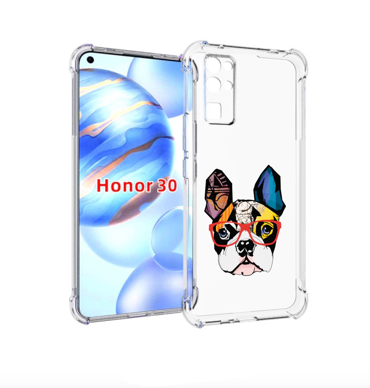 Чехол бампер MyPads Мопс-в-очках для Honor 30 (BMH-AN10) противо, Прозрачный, Tocco
Чехол бампер MyPads Мопс-в-очках для Honor 30 (BMH-AN10) противо, Прозрачный, Tocco