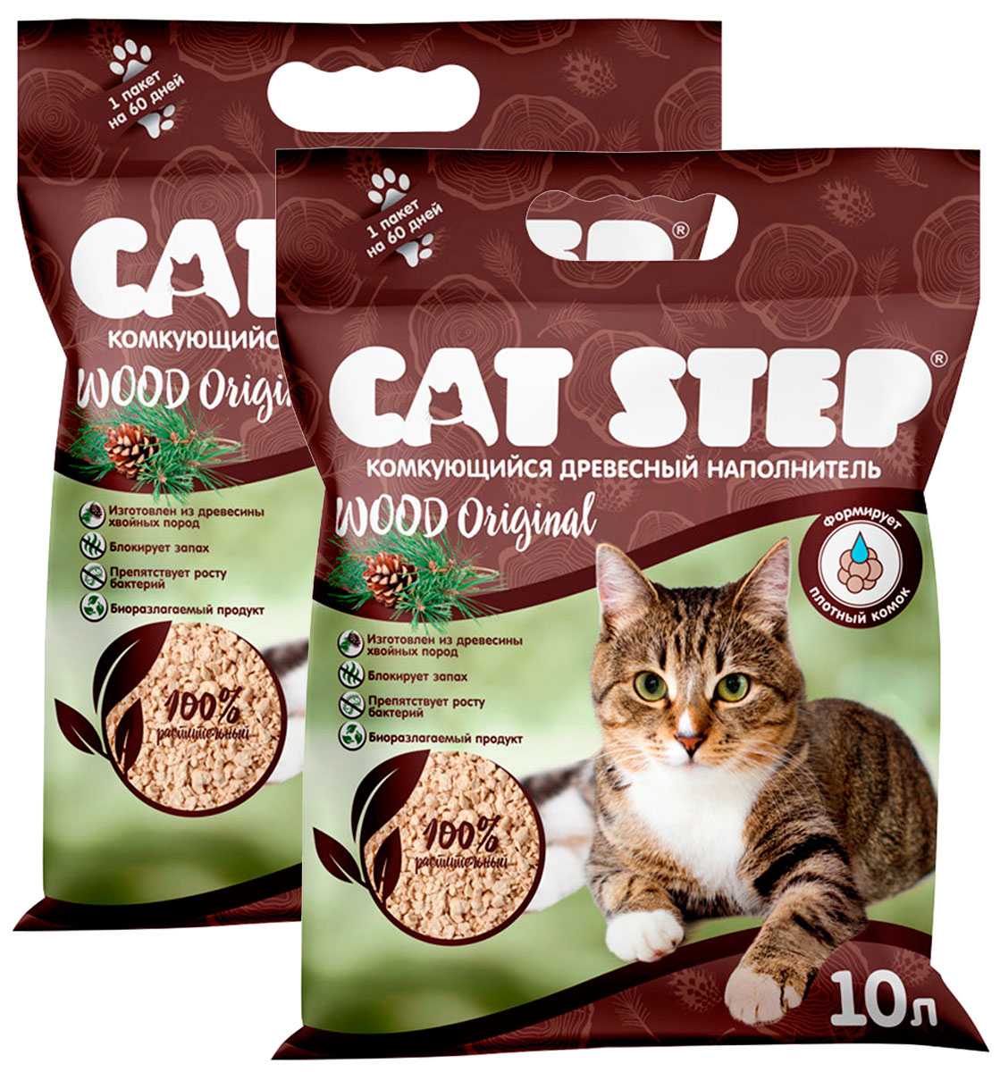 CAT STEP CAT STEP WOOD ORIGINAL наполнитель древесный комкующийся для кошачьего туалета (1
CAT STEP CAT STEP WOOD ORIGINAL наполнитель древесный комкующийся для кошачьего туалета (1