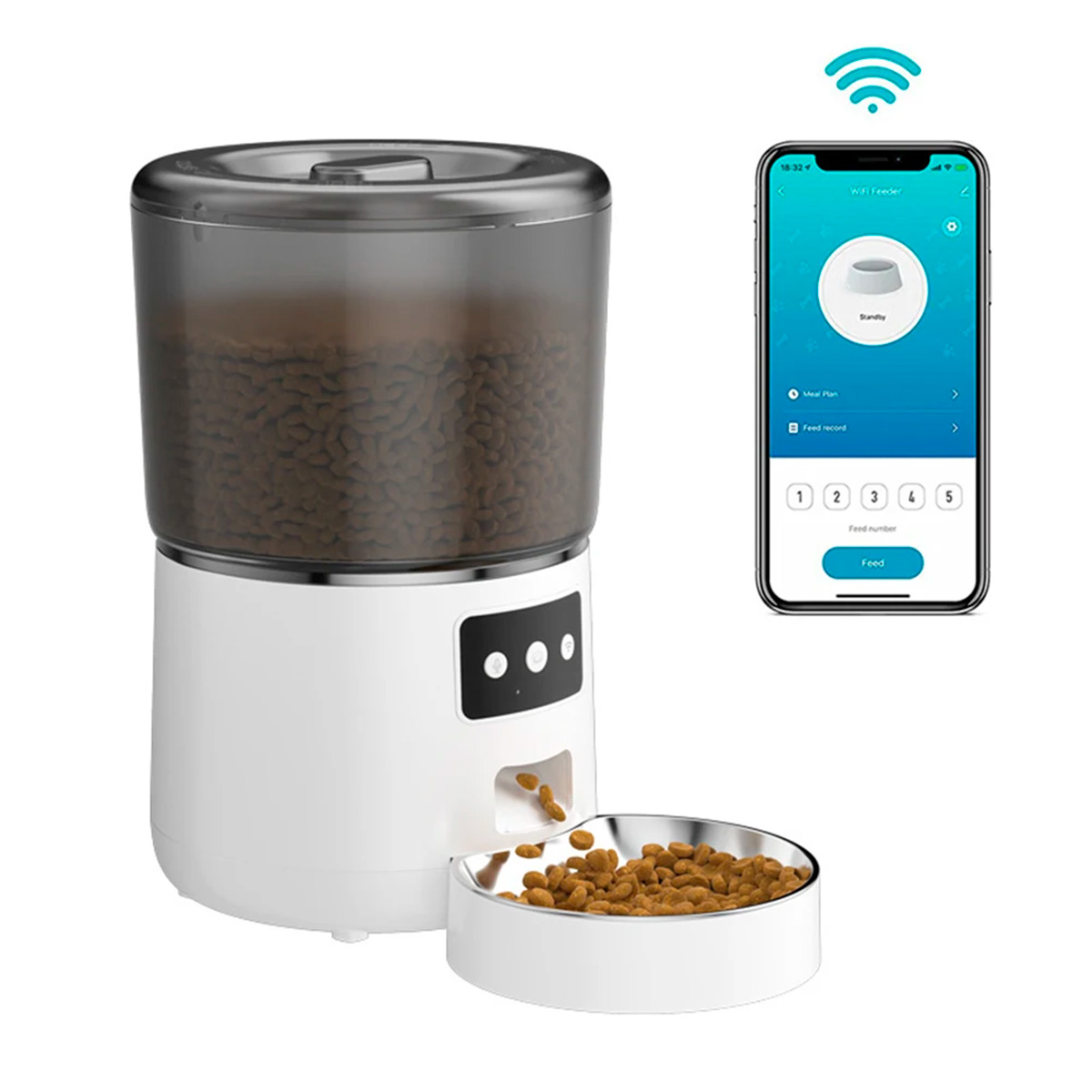 Автокормушка для животных PETS JOYS, с WIFI, белая, abs-пластик, нержавеющая сталь, 3,5 л, Белый
Автокормушка для животных PETS JOYS, с WIFI, белая, abs-пластик, нержавеющая сталь, 3,5 л, Белый