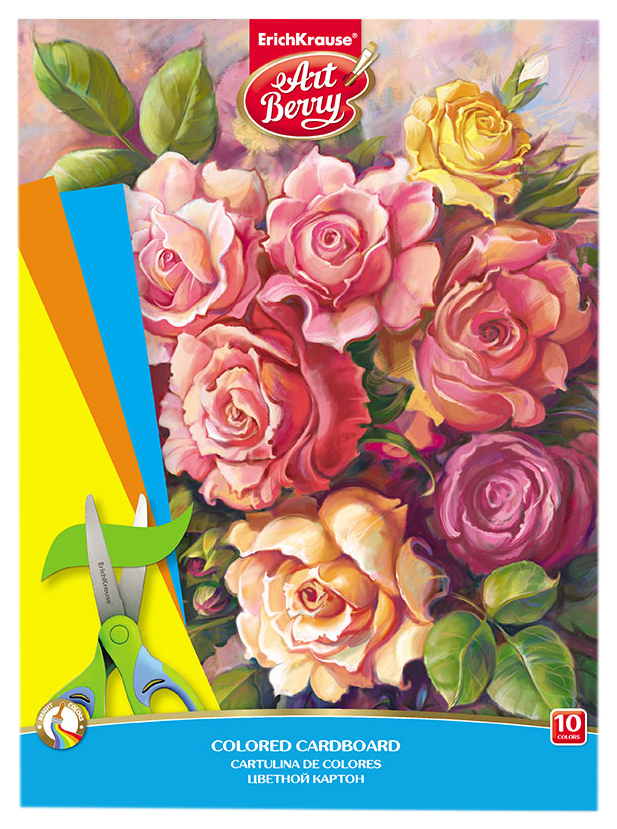 Картон цветной ArtBerry Розы, мелованный в папке А4, 10 листов,10 цветов, игрушка-набор дл
Картон цветной ArtBerry Розы, мелованный в папке А4, 10 листов,10 цветов, игрушка-набор дл