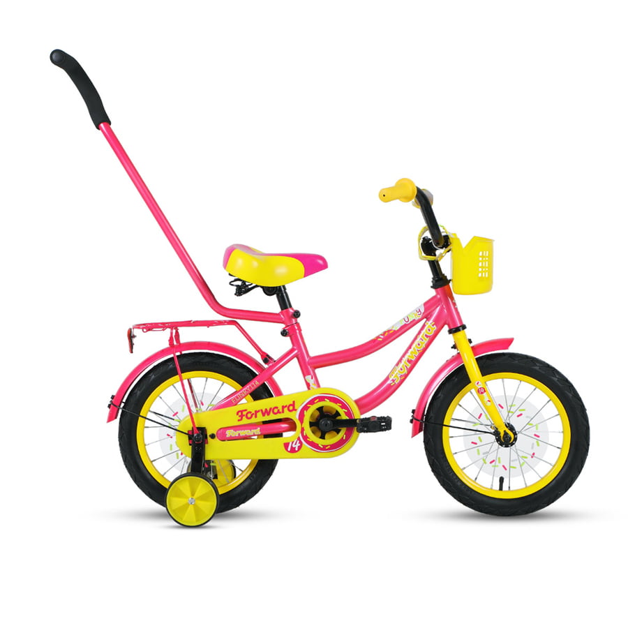 фото Велосипед 14" forward funky 2020 коралловый, фиолетовый, rbkw0lnf1017