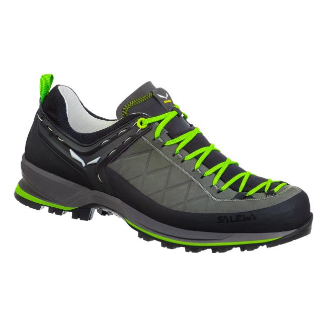 фото Ботинки salewa mountain trainer leather men's, smoked/fluo green, 7.5 uk