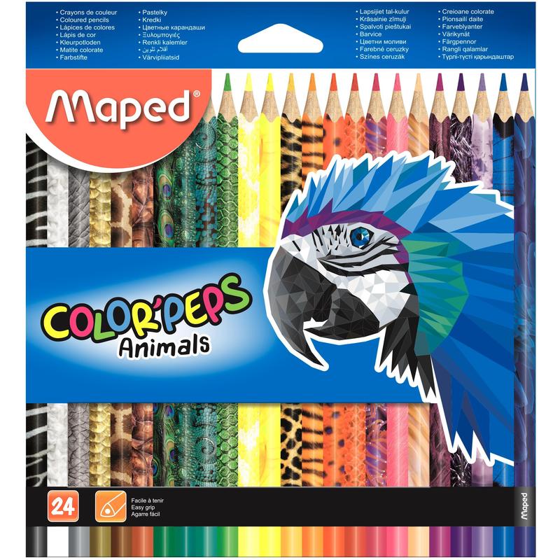 Цветные карандаши декорированные MAPED Color Peps Animals, 24 цвета, Белый;голубой;желтый;зеленый;коричневый;красный;оранжевый;розовый;серый;синий;фиолетовый;черный
Цветные карандаши декорированные MAPED Color Peps Animals, 24 цвета, Белый;голубой;желтый;зеленый;коричневый;красный;оранжевый;розовый;серый;синий;фиолетовый;черный