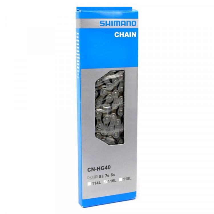 Велосипедная цепь Shimano CN-HG40 ECNHG40114Q 1/2x3/32, 114 звеньев, Серый, CN-HG40 ECNHG40114Q
Велосипедная цепь Shimano CN-HG40 ECNHG40114Q 1/2x3/32, 114 звеньев, Серый, CN-HG40 ECNHG40114Q