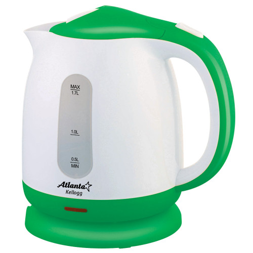 фото Чайник электрический atlanta ath-2371 white/green