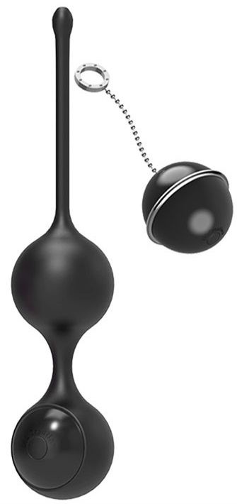 фото Черные виброшарики с пультом управления k-balls ml creation