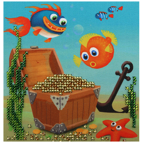 фото Набор для вышивания бисером бисеринка сокровища б-0205 12*12см