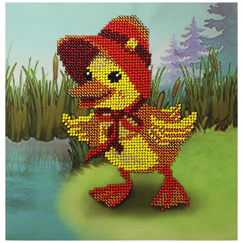 фото Набор для вышивания бисером бисеринка уточка б-0109 18*18см