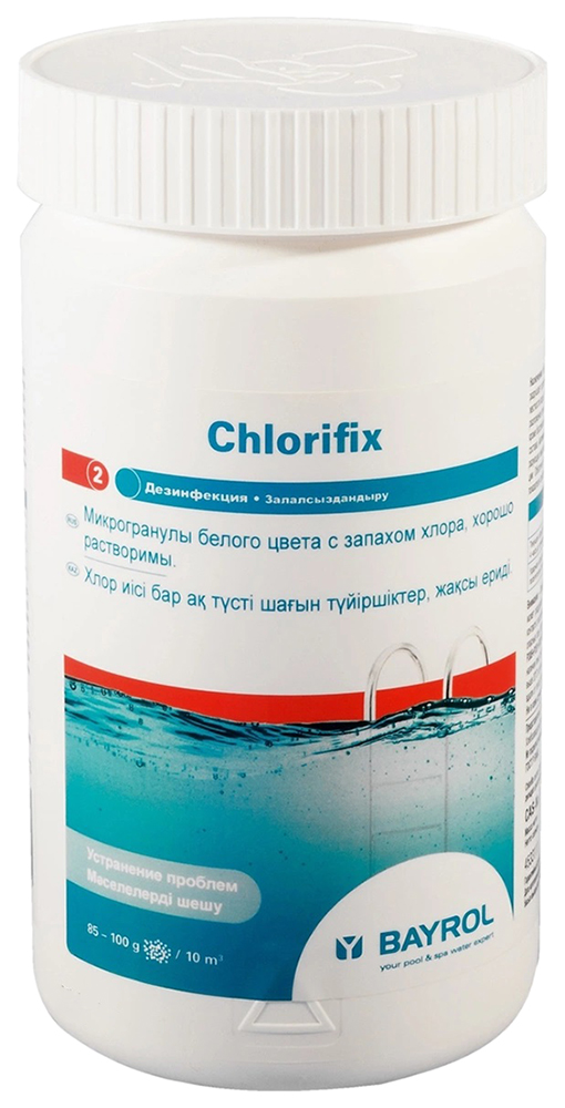 Дезинфицирующее средство для бассейна Bayrol ChloriFix (Хлорификс) 1047 1 кг, Химия для бассейна. Хлорификс 1кг
Дезинфицирующее средство для бассейна Bayrol ChloriFix (Хлорификс) 1047 1 кг, Химия для бассейна. Хлорификс 1кг