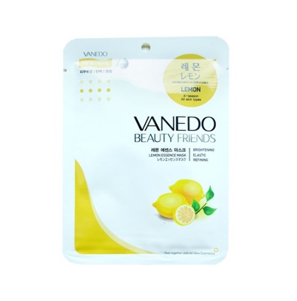 Маска для лица All new cosmetic Vanedo Beauty Friends обновляющая с эссенцией лимона 25 г
Маска для лица All new cosmetic Vanedo Beauty Friends обновляющая с эссенцией лимона 25 г