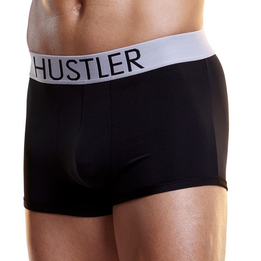 фото Мужские боксеры на широкой резинке черный l hustler lingerie