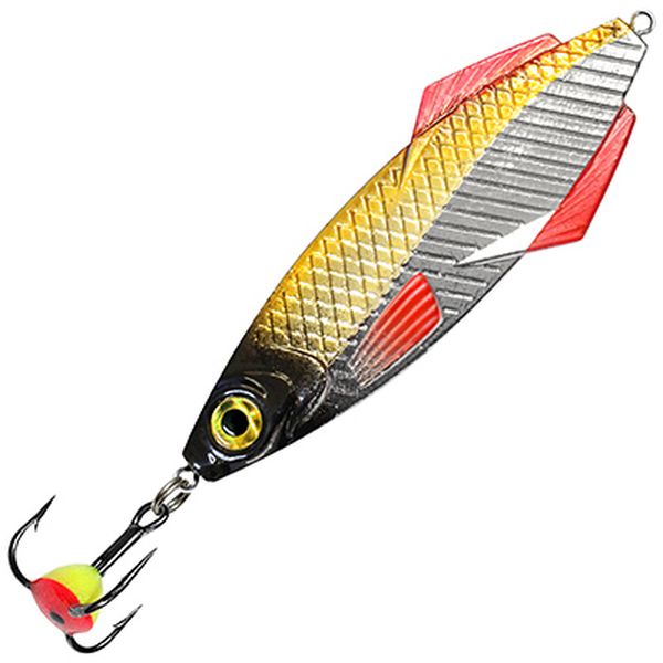 фото Блесна зимняя aqua карелия new 8,0g, 05 (серебро, золото) 2 шт..