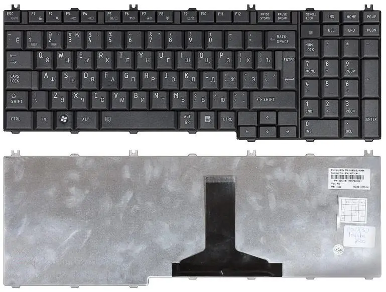 Клавиатура для ноутбуков Toshiba Satellite A500 A505 L355 L500 L505 L550 P200 F501 P505 L3
Клавиатура для ноутбуков Toshiba Satellite A500 A505 L355 L500 L505 L550 P200 F501 P505 L3