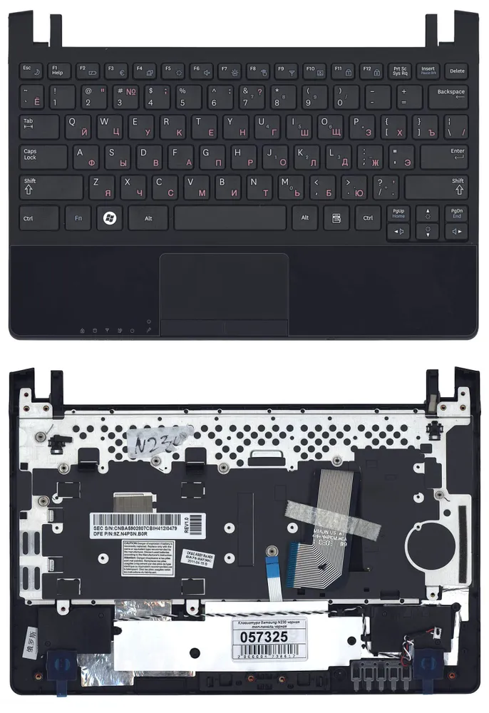 Клавиатура для ноутбука Samsung N230 Series, p/n: 9Z.N4PSN.B0V, черная с черным топкейсом
Клавиатура для ноутбука Samsung N230 Series, p/n: 9Z.N4PSN.B0V, черная с черным топкейсом