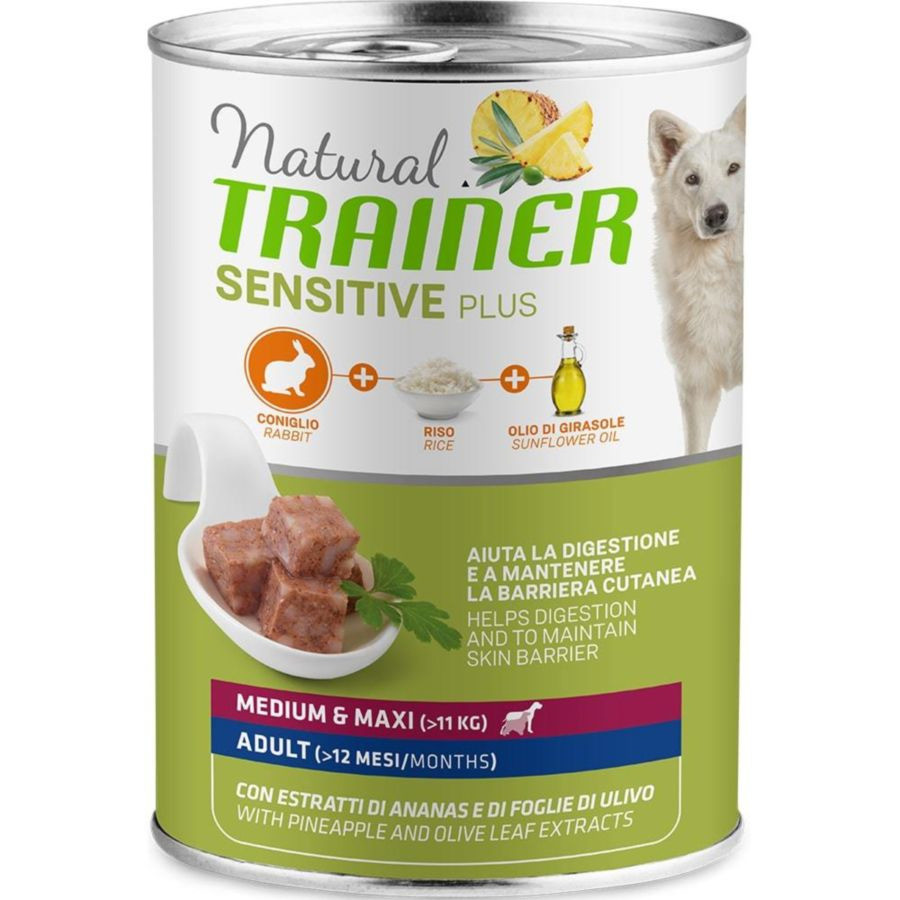 Влажный корм Trainer Natural Sensitive для средних крупных собак кролик, рис 24шт по 400г
Влажный корм Trainer Natural Sensitive для средних крупных собак кролик, рис 24шт по 400г