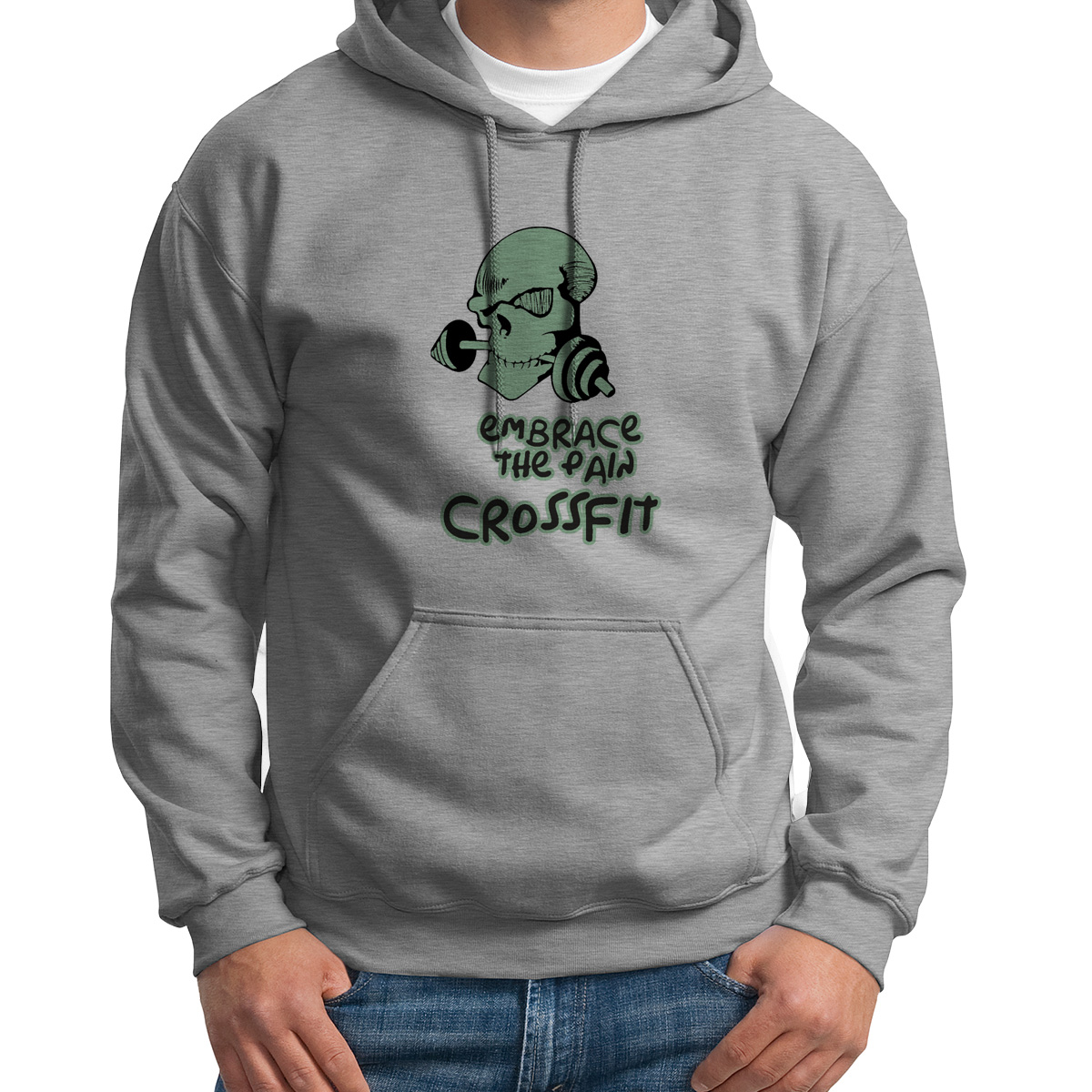 Худи унисекс CoolPodarok Embrace the pain crossfit кроссфит серое 50 RU, Серый, S0113408
Худи унисекс CoolPodarok Embrace the pain crossfit кроссфит серое 50 RU, Серый, S0113408