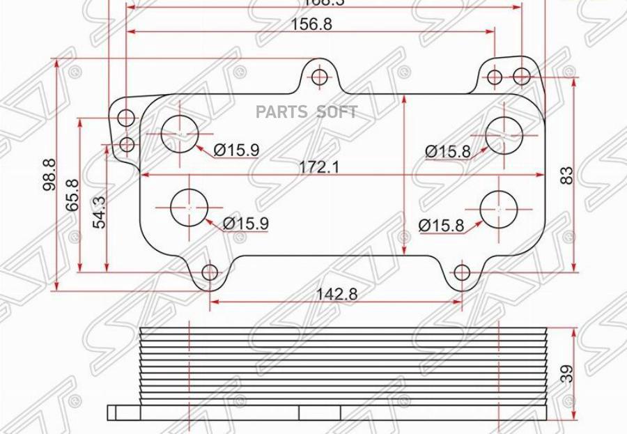 Радиатор Масляный Volkswagen Multivan 03-10/Touareg 02-/Transporter T5 03- Sat арт. ST-070
Радиатор Масляный Volkswagen Multivan 03-10/Touareg 02-/Transporter T5 03- Sat арт. ST-070