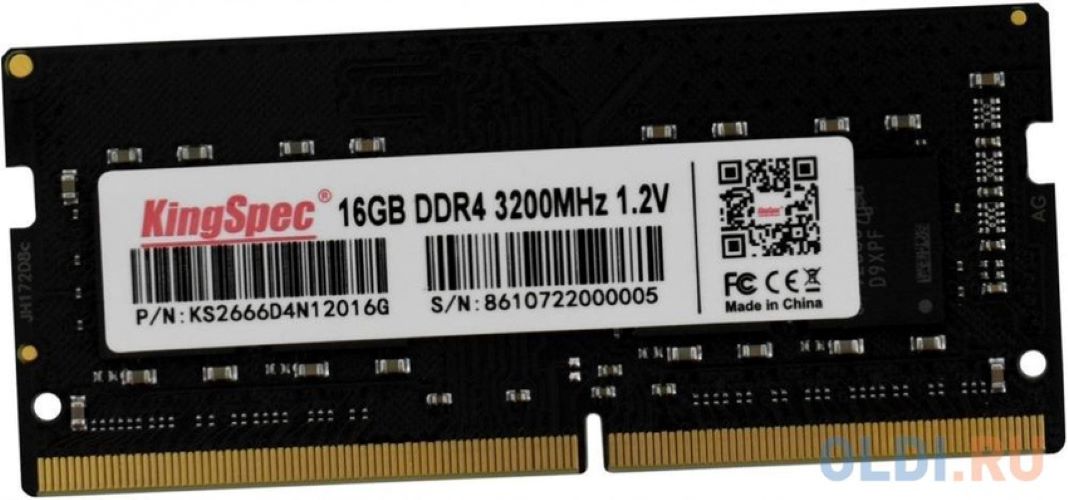 Оперативная память KingSpec KS2400D4N12016G, DDR4 1x16Gb, 2400MHz, Память SO-DDR4 16GB 2400MHz KingSpec
Оперативная память KingSpec KS2400D4N12016G, DDR4 1x16Gb, 2400MHz, Память SO-DDR4 16GB 2400MHz KingSpec