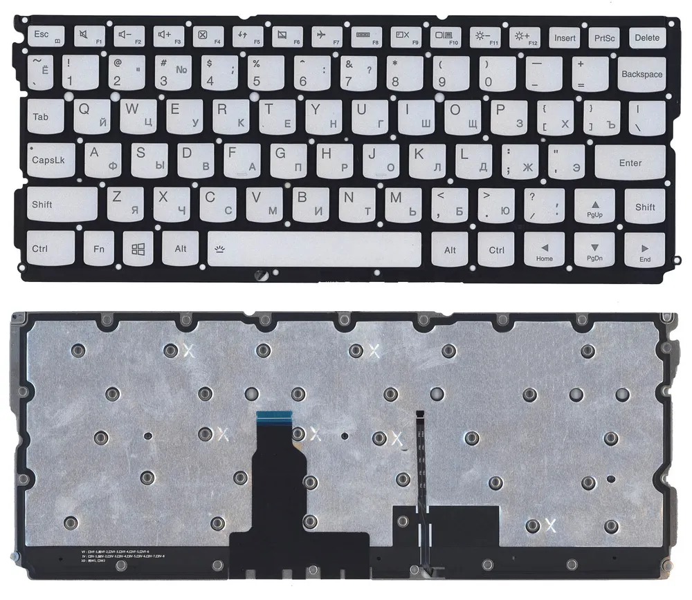 Клавиатура для ноутбука Lenovo Yoga 900S-12ISK Series, p/n: PK131041A00, SN20K09907, сереб
Клавиатура для ноутбука Lenovo Yoga 900S-12ISK Series, p/n: PK131041A00, SN20K09907, сереб