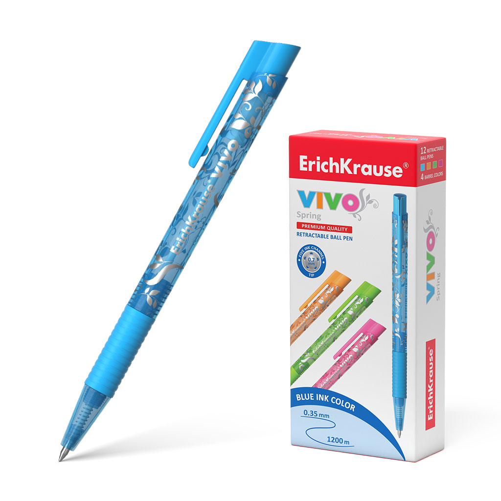 Набор ручек шариковых ErichKrause Vivo Spring 45024, синие, 0,7 мм, 12 шт., VIVO® Spring
Набор ручек шариковых ErichKrause Vivo Spring 45024, синие, 0,7 мм, 12 шт., VIVO® Spring