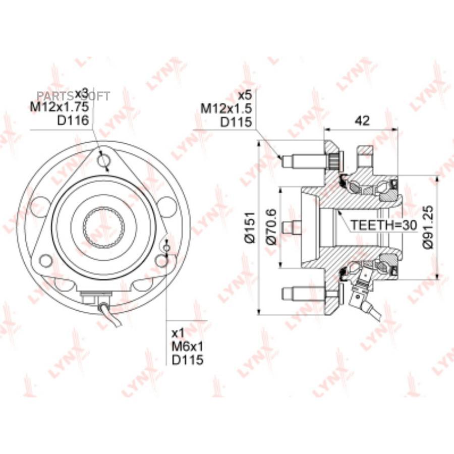 Ступица передняя в сборе CHEVROLET Captiva 2.0D-3.2 06>, OPEL Antara 2.0D-3 LYNXauto WH-10
Ступица передняя в сборе CHEVROLET Captiva 2.0D-3.2 06>, OPEL Antara 2.0D-3 LYNXauto WH-10