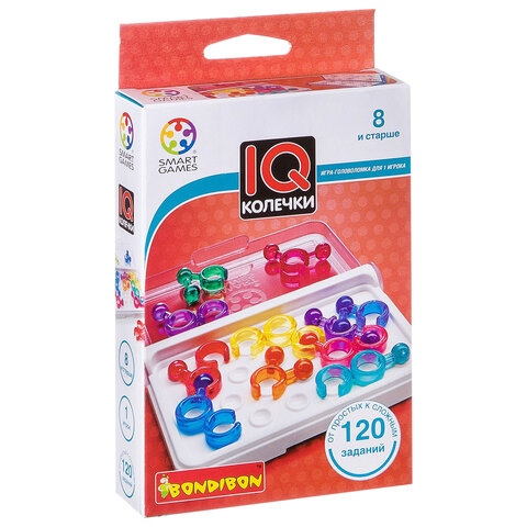 Игра логическая "IQ-Колечки", 120 заданий, Smart Games, BONDIBON, ВВ0949
Игра логическая "IQ-Колечки", 120 заданий, Smart Games, BONDIBON, ВВ0949