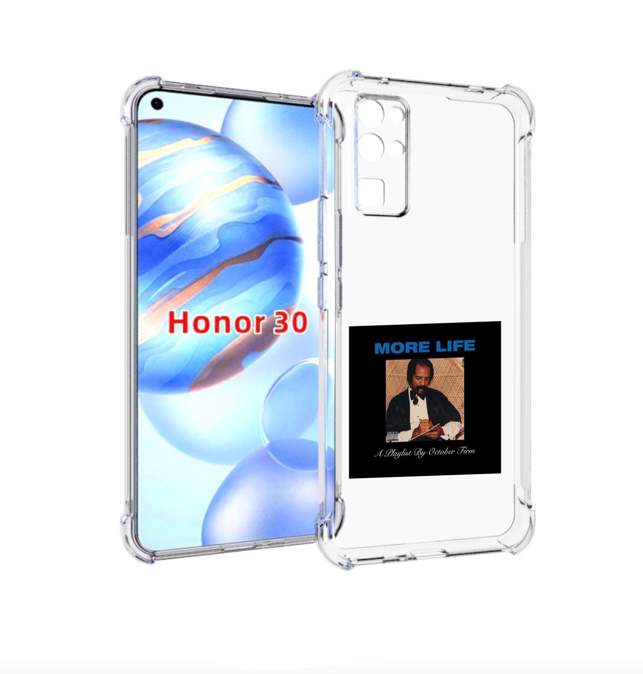 Чехол бампер MyPads Drake - More Life для Honor 30 (BMH-AN10) пр, Прозрачный, Tocco 
Чехол бампер MyPads Drake - More Life для Honor 30 (BMH-AN10) пр, Прозрачный, Tocco