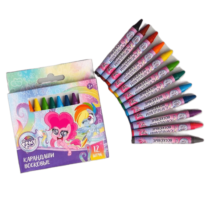 Восковые карандаши My Little Pony, набор 12 цветов, высота - 8см, диаметр - 0,8 см, Разноцветные
Восковые карандаши My Little Pony, набор 12 цветов, высота - 8см, диаметр - 0,8 см, Разноцветные