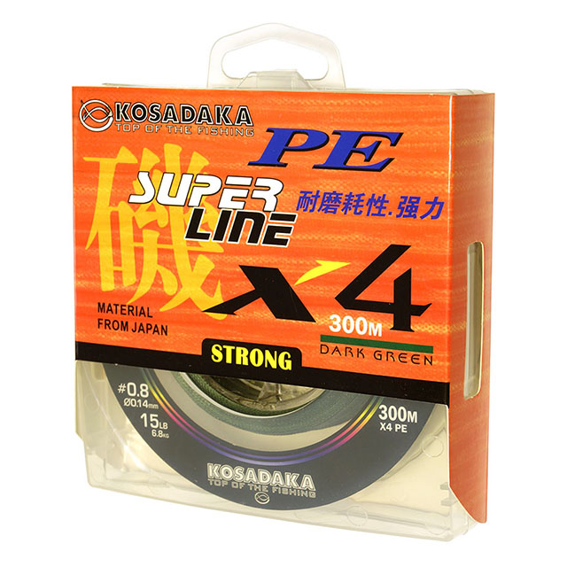 Kosadaka Леска плетеная (шнур) KOSADAKA SUPER PE X4 (BSLX4-300-DG-025 (300 м 0,25мм) ), Зеленый
Kosadaka Леска плетеная (шнур) KOSADAKA SUPER PE X4 (BSLX4-300-DG-025 (300 м 0,25мм) ), Зеленый