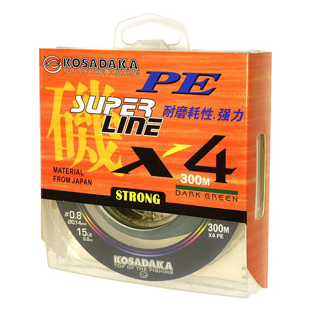 Kosadaka Леска плетеная (шнур) KOSADAKA SUPER PE X4 (BSLX4-300-DG-020 (300 м 0,2мм) ), Зеленый
Kosadaka Леска плетеная (шнур) KOSADAKA SUPER PE X4 (BSLX4-300-DG-020 (300 м 0,2мм) ), Зеленый