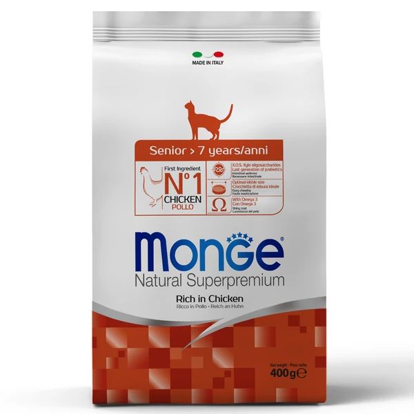 Сухой корм для кошек Monge Natural Superpremium Senior, для пожилых, курица, 0,4кг, Natural Superpremium Senior
Сухой корм для кошек Monge Natural Superpremium Senior, для пожилых, курица, 0,4кг, Natural Superpremium Senior