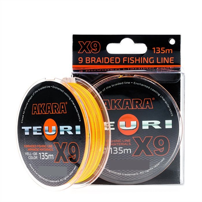 AKARA Леска плетеная (шнур) AKARA TEURI X-9 YELLOW-ORANGE (ATYO-135-012 (135 м 0,12мм) ), Желтый;оранжевый
AKARA Леска плетеная (шнур) AKARA TEURI X-9 YELLOW-ORANGE (ATYO-135-012 (135 м 0,12мм) ), Желтый;оранжевый
